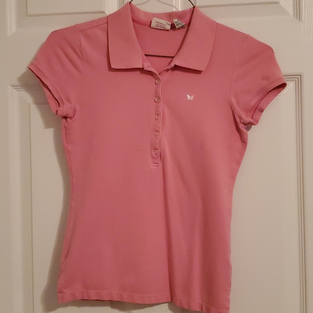 Aeropostale slim fit pink polo, Medium size